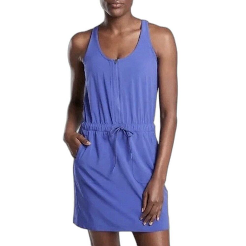 Athleta Women’s Expedition Skort Sleeveless Dress Zip Up Romper Purple Blue 2